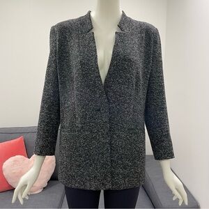 LUCKY BRAND One-Button Blazer Notch Collar 3/4-Length Sleeves Pockets Size M